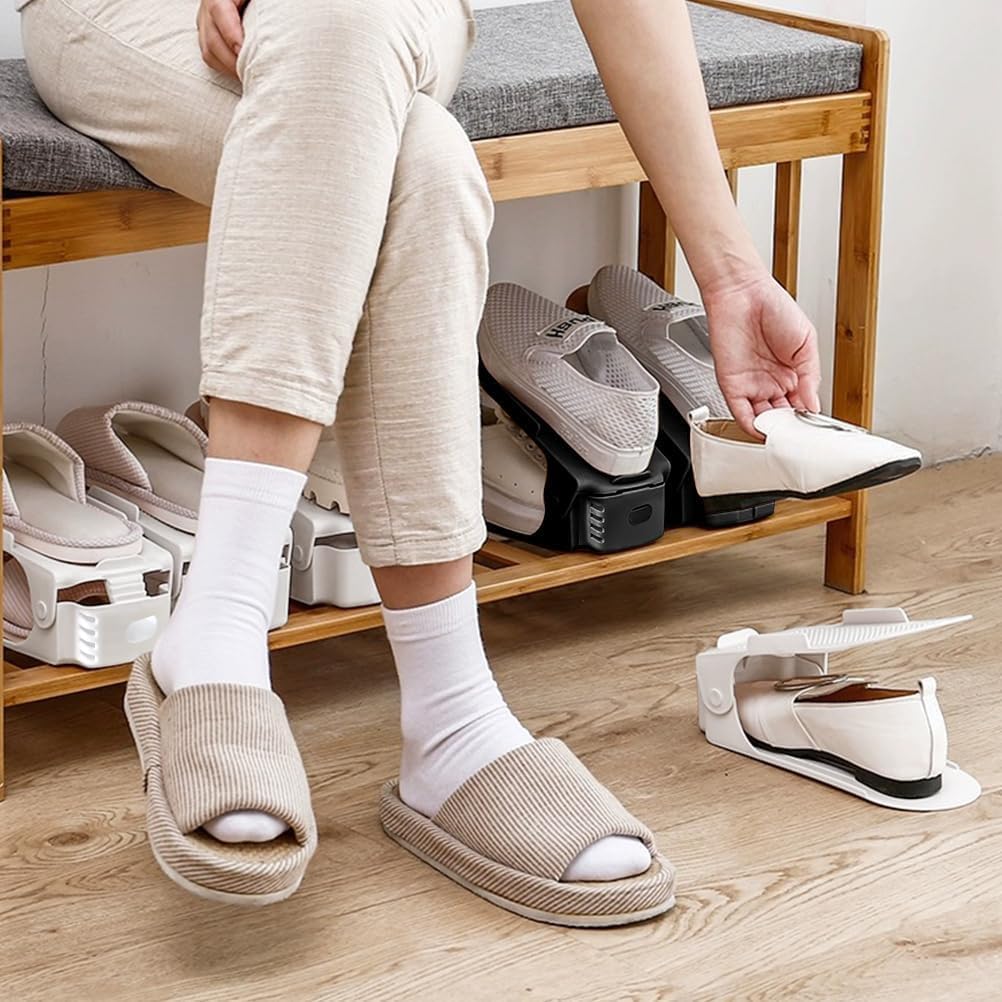 20 Stück Schuhstapler Platzsparend, Einstellbare Schuhstapler,Doppelschicht Schuhregal schuhregal fü