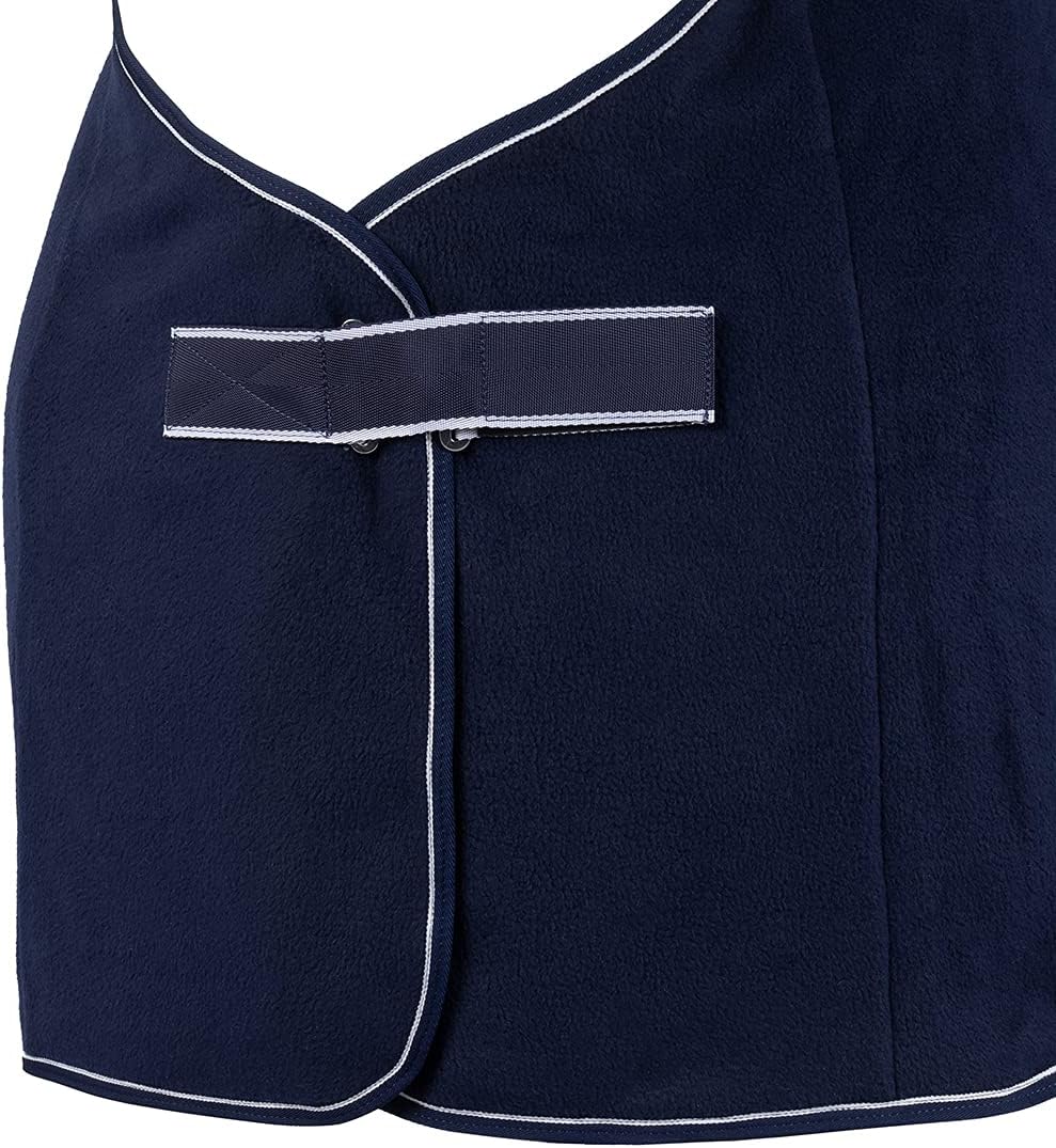 Equinate Abschwitzdecke Nevada aus Fleece mit Widerristpolster und Kreuzbegurtung 165cm Navy Navy 16