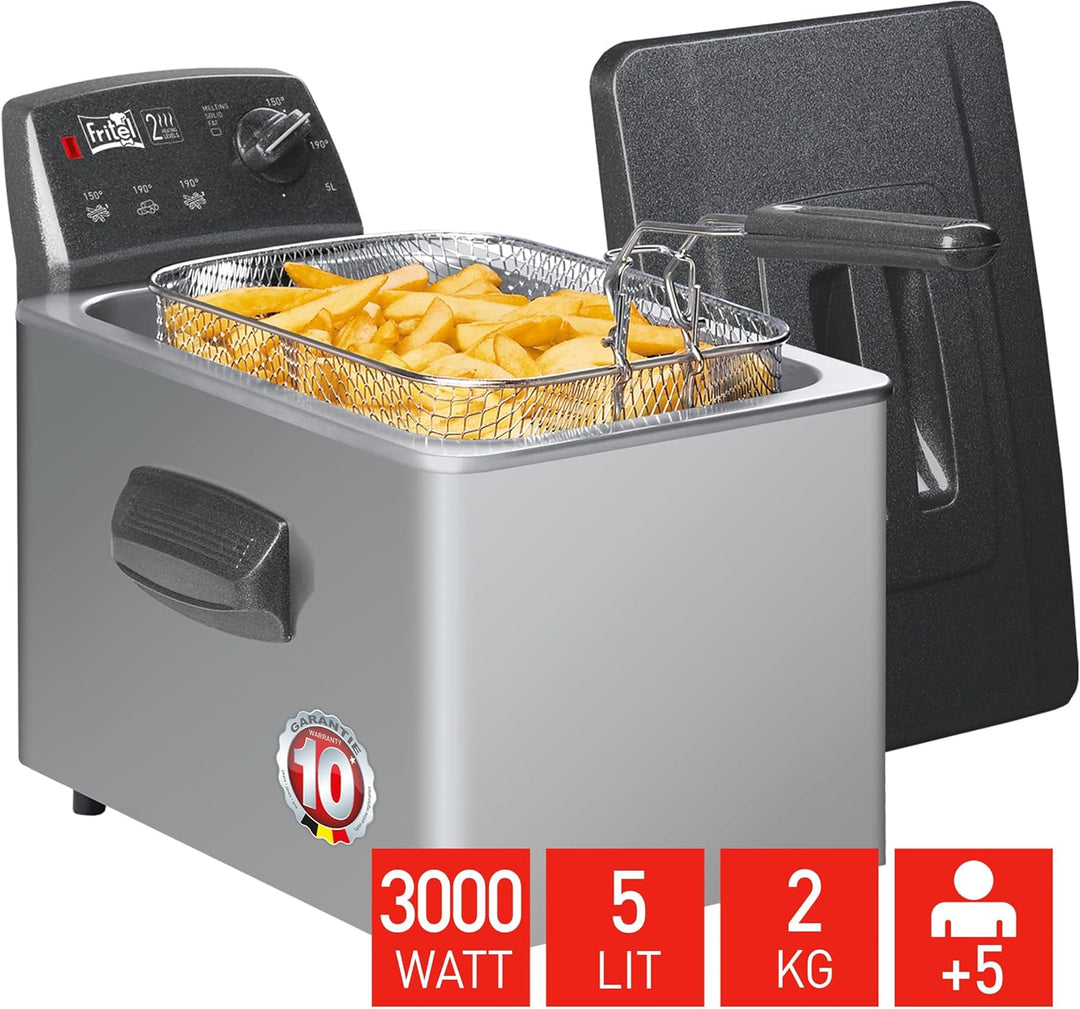 FRITEL Friteuse Turbo SF 4551M - Doppelwiderstand - 5 Liter - 3200W