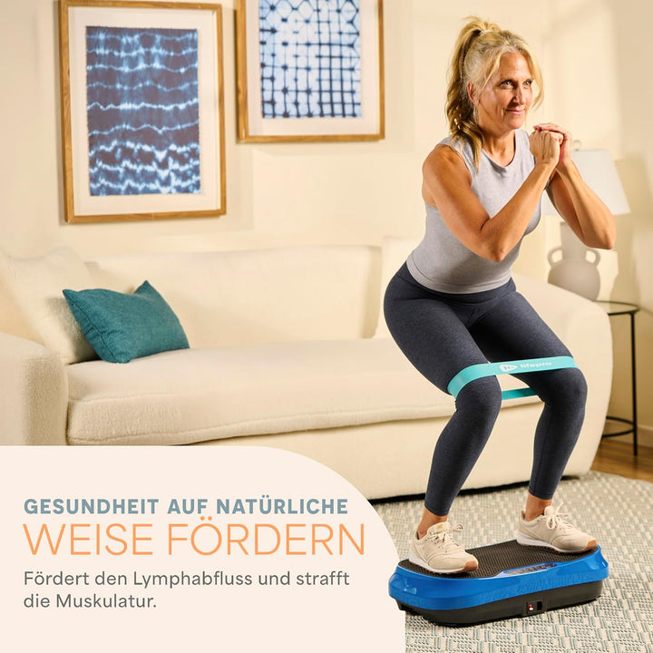 Lifepro Waver Mini Vibration Plate Exercise Machine with Remote & Bands - Compact Whole Body Vibrati