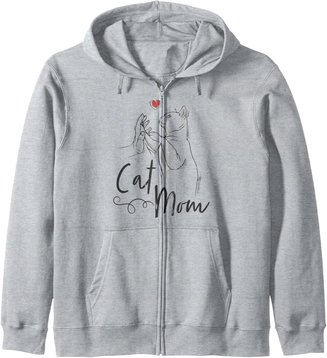 Cat Mom | Katzen Mama Süsse Katzengrafik mit Herz Kapuzenjacke
