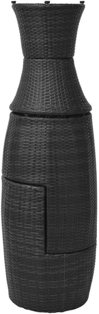 vidaXL Gartenmöbel 5-TLG. Poly Rattan Bistroset Sitzgruppe Garnitur Balkonset Schwarz, Schwarz