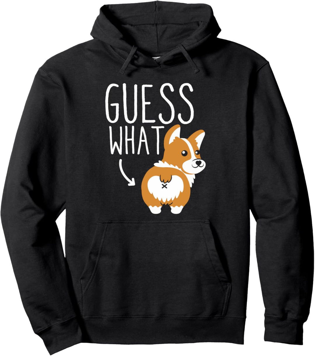Corgi Mama I Welsh Corgi I Guess What Corgi Butt Pullover Hoodie