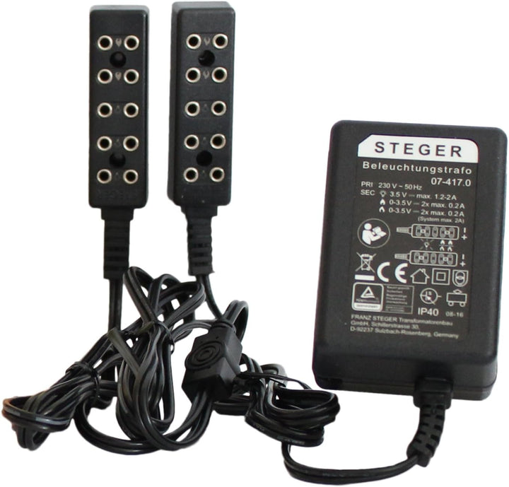 Kahlert Licht 60976 Ruhe-/Flackerlichttrafo für Puppenstuben und Weihnachtskrippen, schwarz & 60803