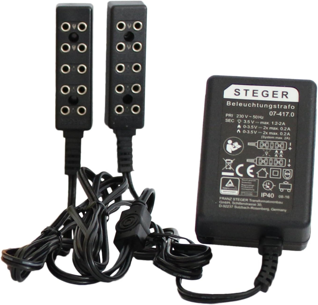 Kahlert Licht 60976 Ruhe-/Flackerlichttrafo für Puppenstuben und Weihnachtskrippen, schwarz & 20680
