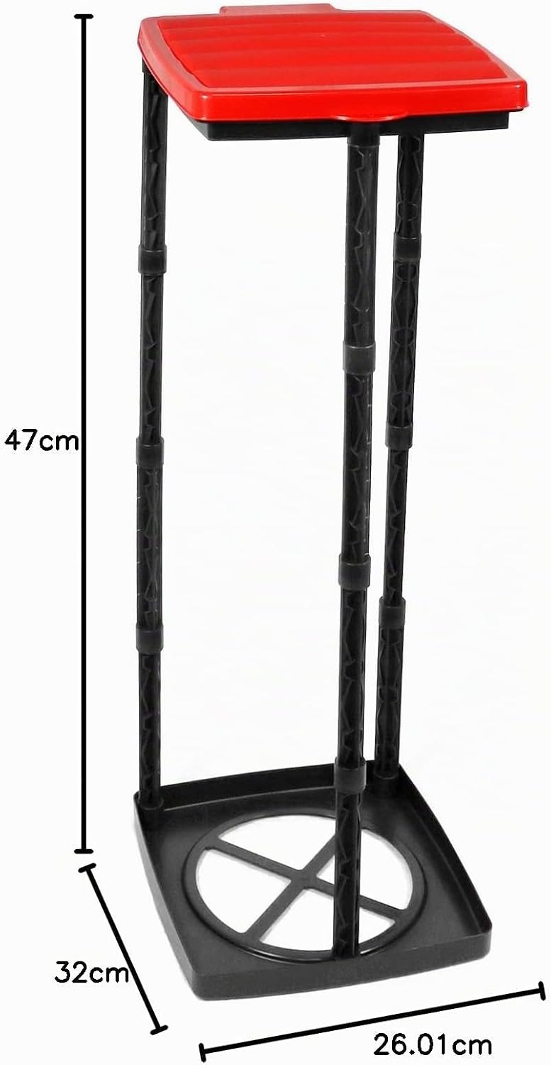 com-four® Müllsackständer mit Deckel - in 3 möglichen Höhen aufbaubar - optimal für Heim, Garten, We
