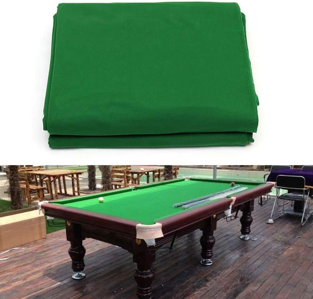 Billardtuch 8Ft Billardtisch Filztuch Billardschutz mit 6 Stoffstreifen für Clubs, Bars