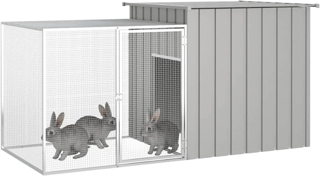 Yolola Kaninchenkäfig Innen Draussen Kaninchenkäfig Gross Grau Hasenstall Freilaufgehege Für Kleinti