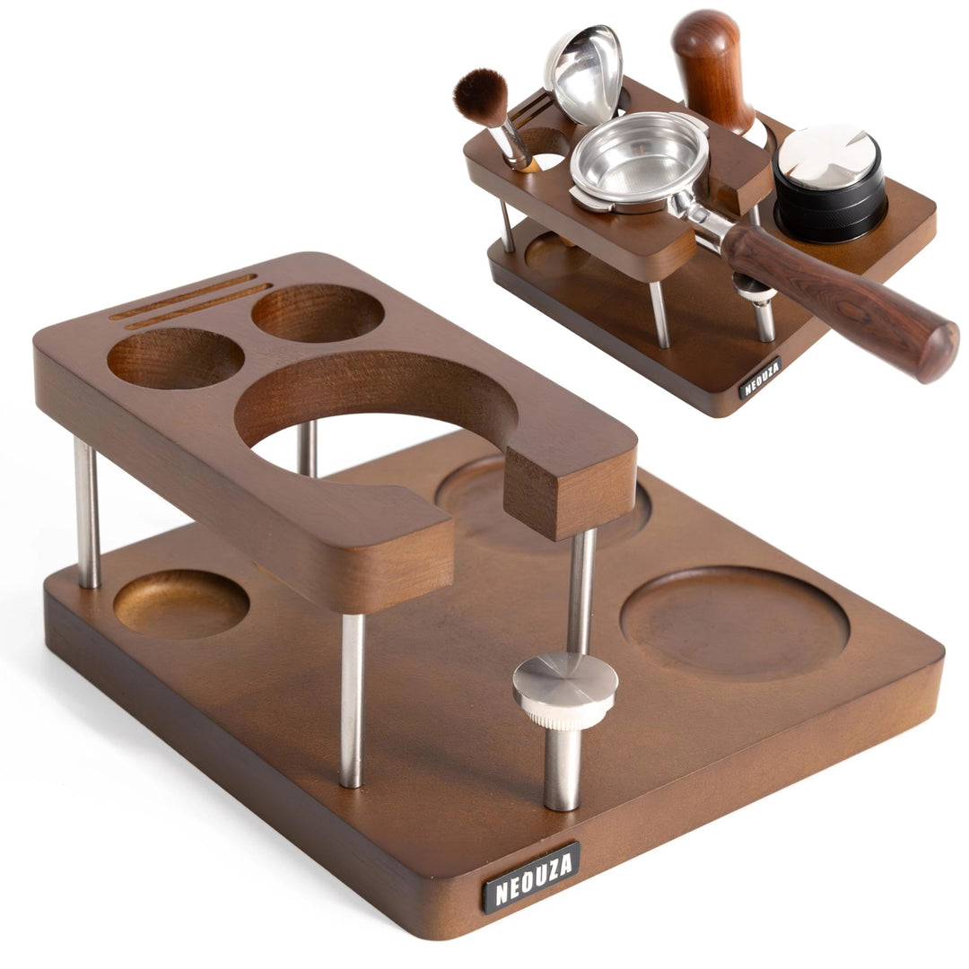 NEOUZA Espresso-Tamper-Organizerstation für 51/53/58 mm Tamper-Verteiler, Siebträger-Halter, Stopfma