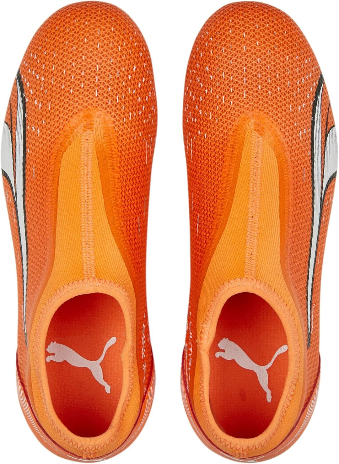 PUMA Unisex Kinder Ultra Match Ll Fg/Ag Jr Fussballschuh 28 EU Ultra Orange Puma White Blue Glimmer,