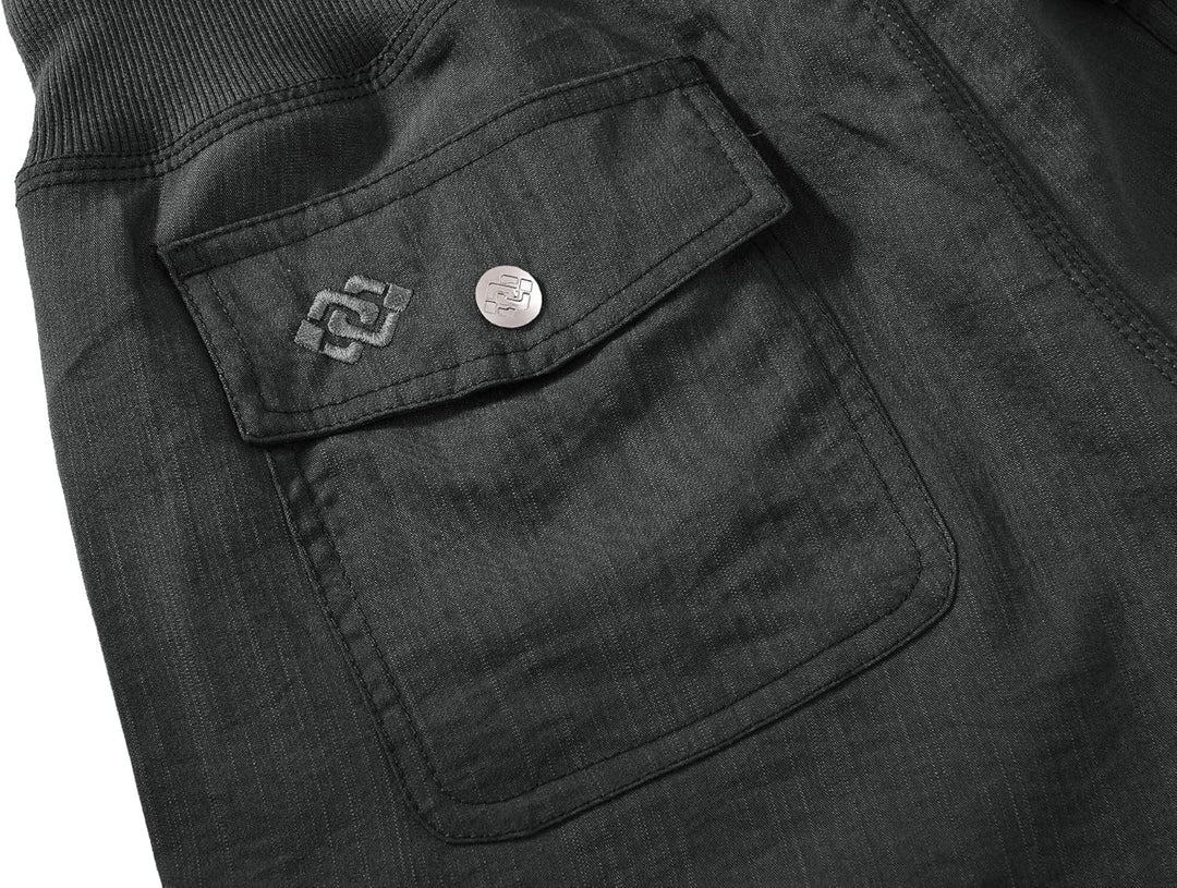 JINSHI Hosen Damen Cargohose Lange Capri Freizeithose Outdoor Jogginghose High Waist mit Kordelzug 3