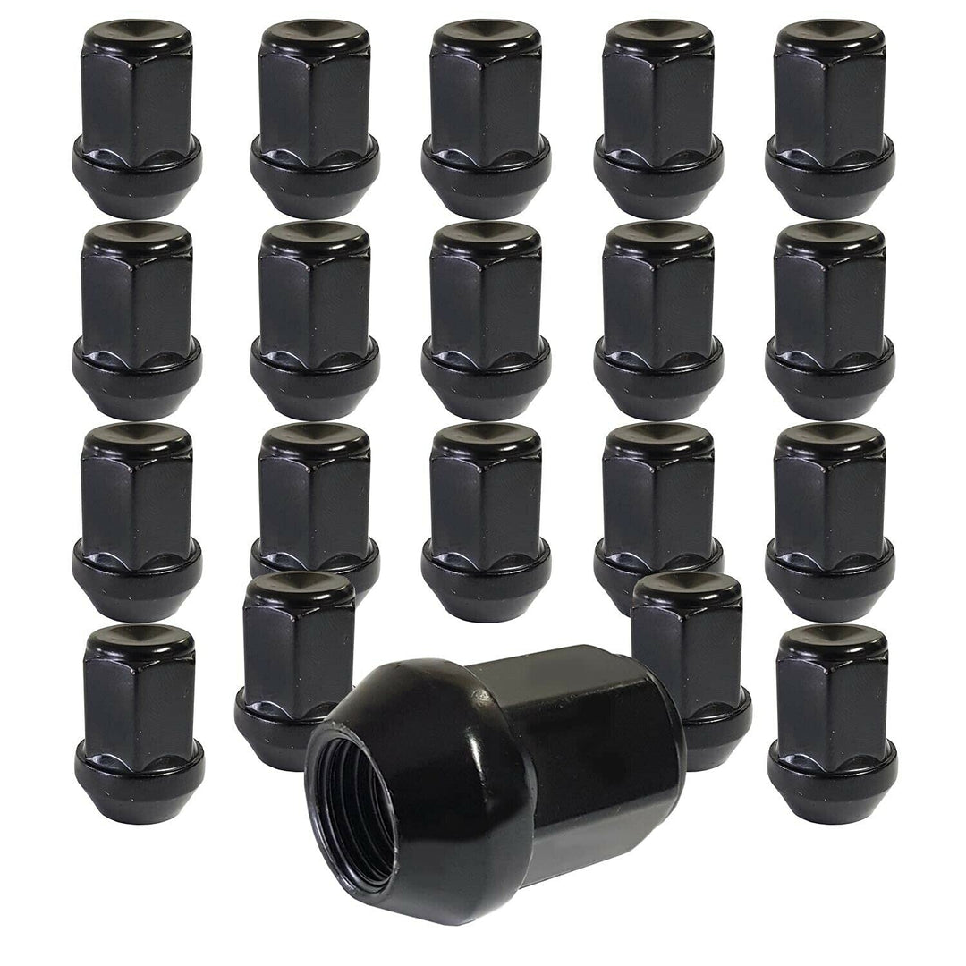 TRACER 20 schwarze Radmuttern Kegelbund geschlossen M14x1,5 kompatibel mit Chrysler, Ford, Land Rove