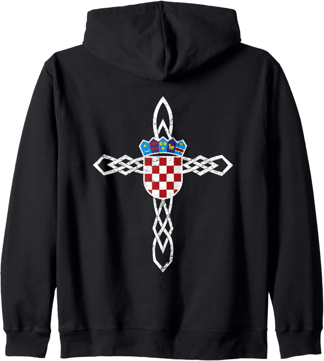 Keltisches Kreuz Kroatische Flagge Kapuzenjacke
