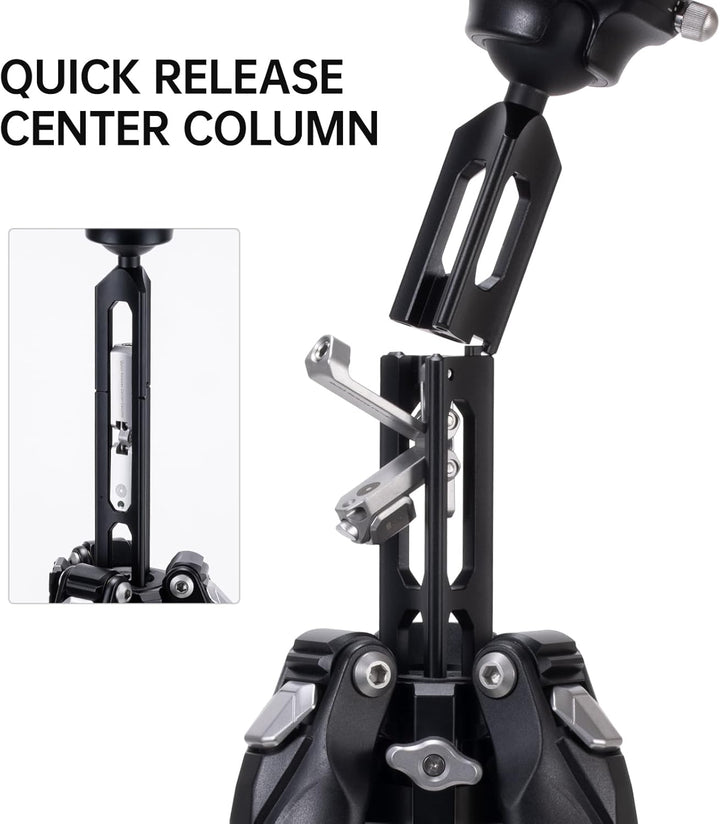 FALCAM TreeRoot T00A4301 Schnellverschluss-Reisestativ-Set, FALCAM F38 Pro, Kohlefaser-Reisestativ m