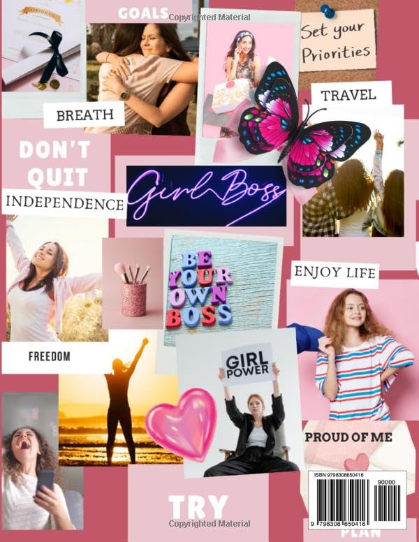 Vision Board Clip Art Book for Teen Girls: Inspiring Images, Pictures, Affirmation Cards Career Aspe