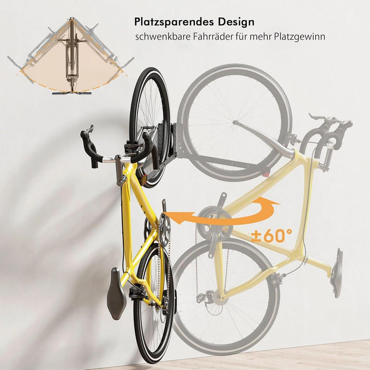 Mimoke Verstellbare Platzsparende Fahrrad Wandhalterung Einfaches Anheben Design mit Klappbarem Arm