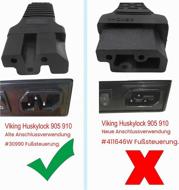 CKPSMS Marke – #30990 220V komplettes Fusspedal + Kordel Kompatibel mit Singer Viking Janome Newhome