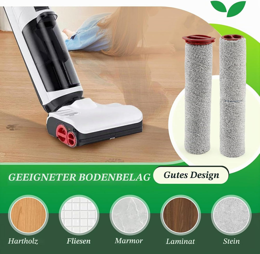 3 Bürstenwalze 4 Filter Ersatzteile für Roborock Dyad Pro/Dyad Pro Combo Nass Trockensauger Bürstenr