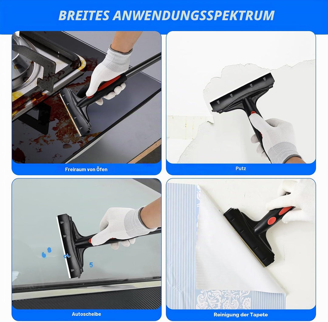 EHDIS Tapetenentferner mit Teleskopstiel (16-58INCH), Fensterschaber mit 10 Ersatzklingen, zum Entfe