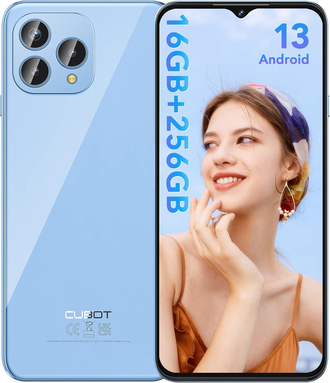 CUBOT P80 Smartphone Ohne Vertrag (2023), Android 13 Handy, 16GB+256GB/1TB, 48MP+24MP, 6,58" FHD+, 5