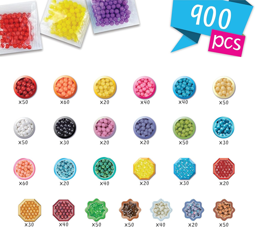 Aquabeads 35087 Bastelstudio Starter Set – Wasserperlen Bastelset im Koffer zum Mitnehmen für Kinder