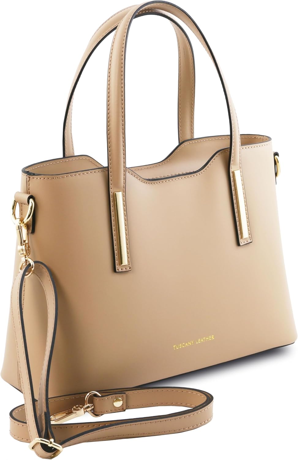 Tuscany Leather Olimpia Ledertasche aus Leder - Klein Champagne, Champagne