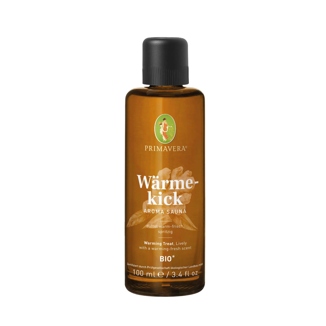 PRIMAVERA Wärmekick Aroma Sauna bio 100 ml - Saunaöl, Aromatherapie - warmer-frischer Duft - ausglei