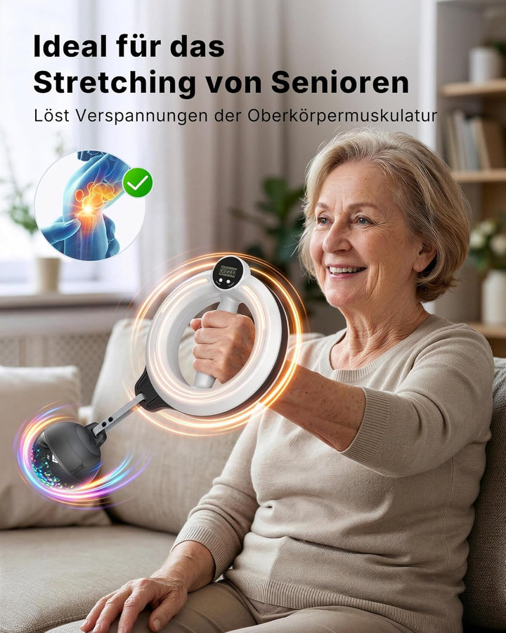 MERACH Unterarmtrainer mit Zähler & RGB-Lichtern, 360° Rotierender Armtrainer für Zuhause Büro, Geei