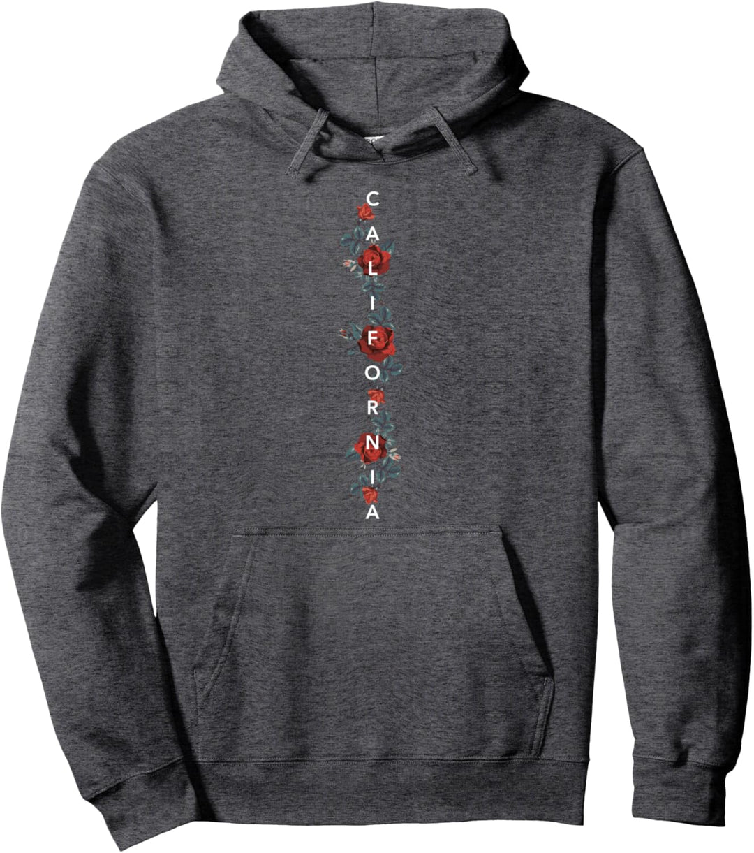 California Rose Simple Text Pullover Hoodie