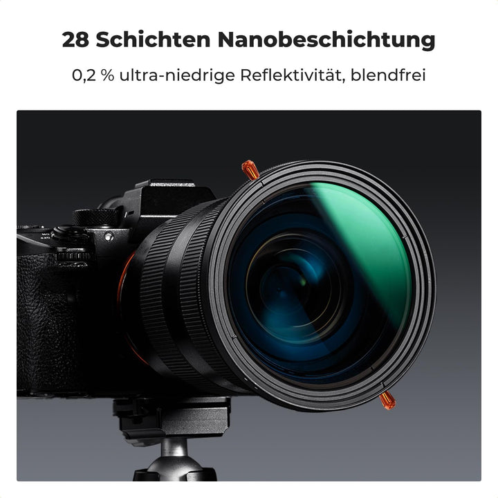 K&F Concept Nano-X ND Filter 77mm CPL&ND2-ND32 2 in 1 multifunktionaler Graufilter und CPL Filter Po