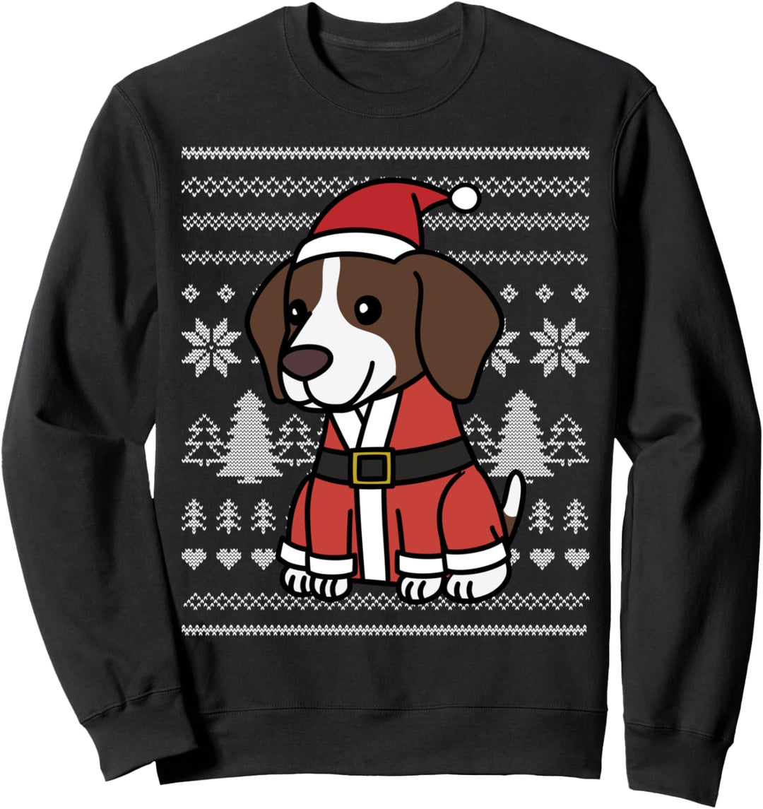 Cartoon Deutsch Kurzhaar Weihnachten Hund Sweatshirt