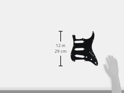 Fender 099-1345-000 3-Ply Black 11-Hole Vintage Mount S/S/S Stratocaster Pickguard (with Truss Rod N