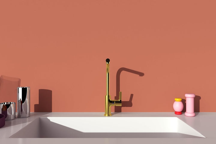 Ideal Standard – Gusto Küchenarmatur, Hoher L-Auslauf mit zylindrischem Querschnitt, mit FirmaFlow K