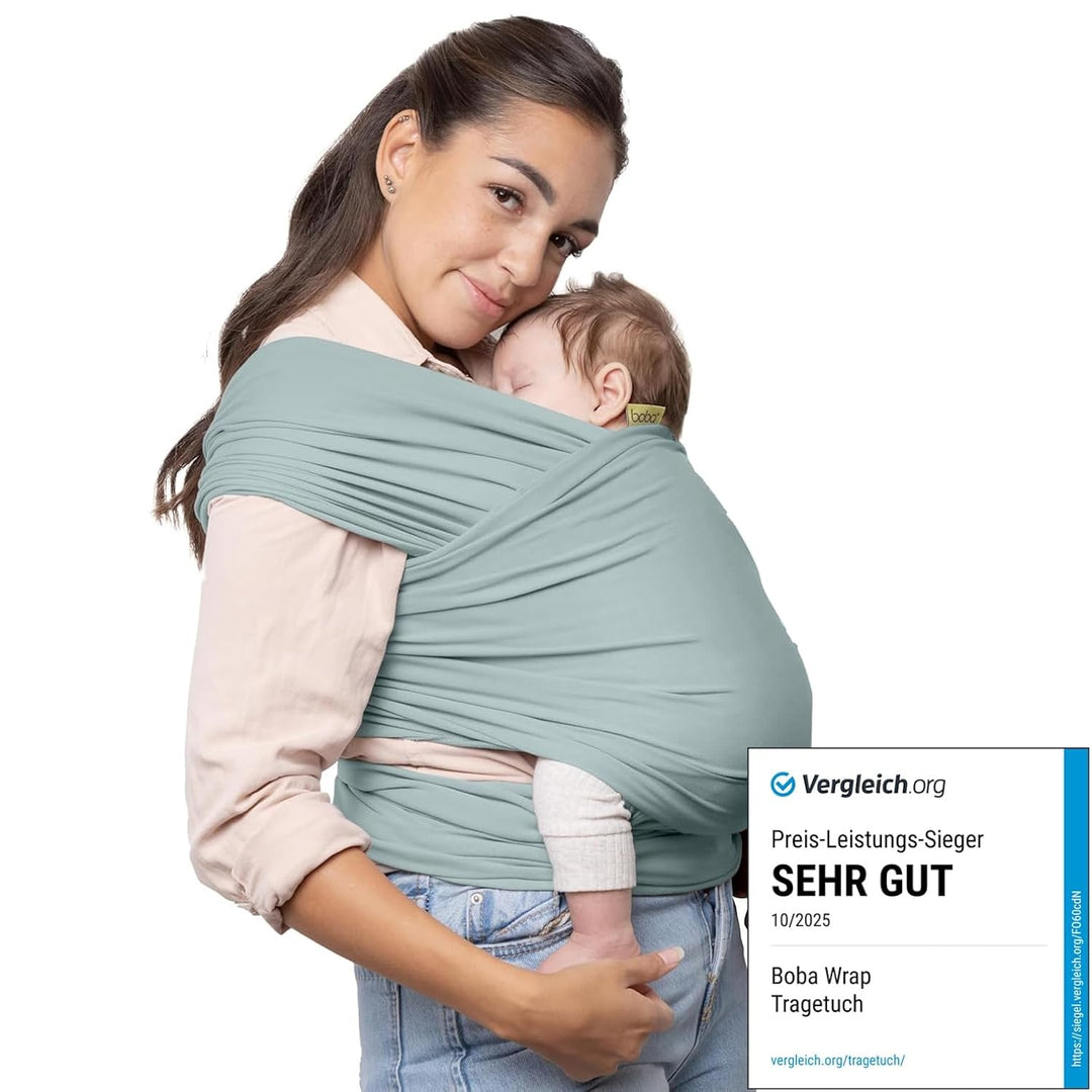 Boba Babytragetuch ab Geburt bis 15 kg - Kuschelweiche &amp; Atmungsaktive Bambusviskose, Tragetuch Baby