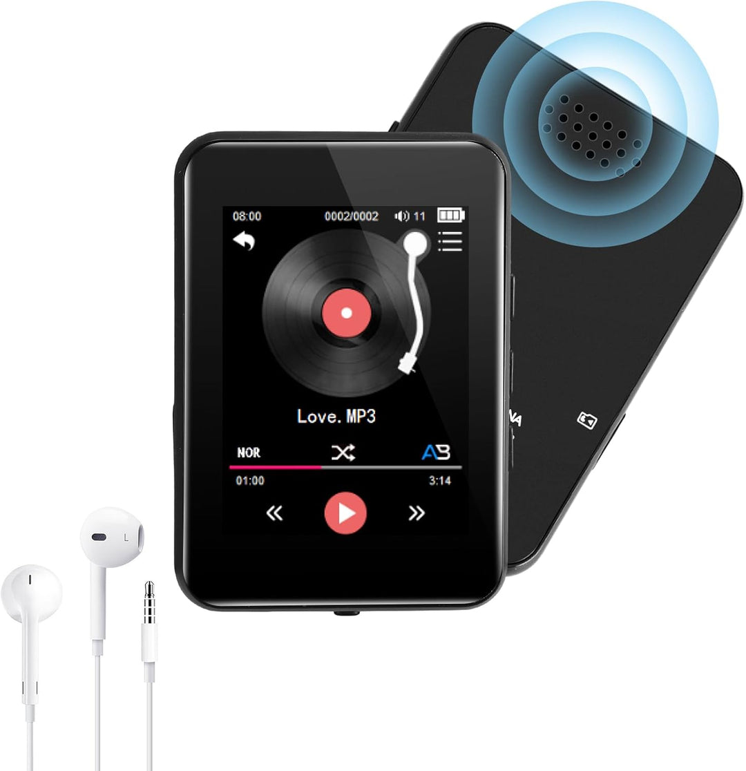COVVY 72 GB MP3 Player, Musik-Player mit Bluetooth 5.2, eingebauter HD-Lautsprecher, FM-Radio, Sprac