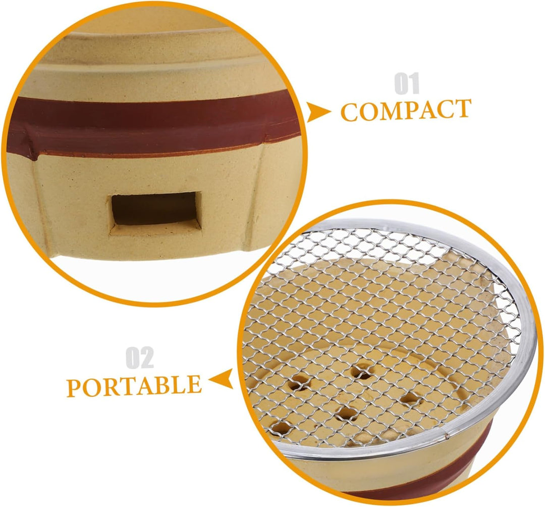 Yardwe 1 Satz Grill Lagerfeuergestell Japanische Platte Kohleofen Tragbarer Lagerfeuerrost Tandoor T