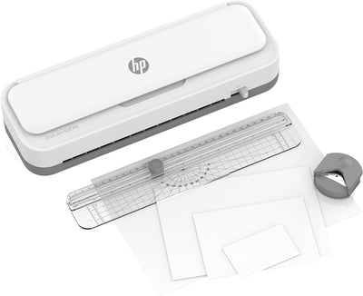 HP OneLam 400 A4, Laminiergerät, 75/80 - 125 Micron, inklusive Schneidelinieal, Eckenabrunder und La