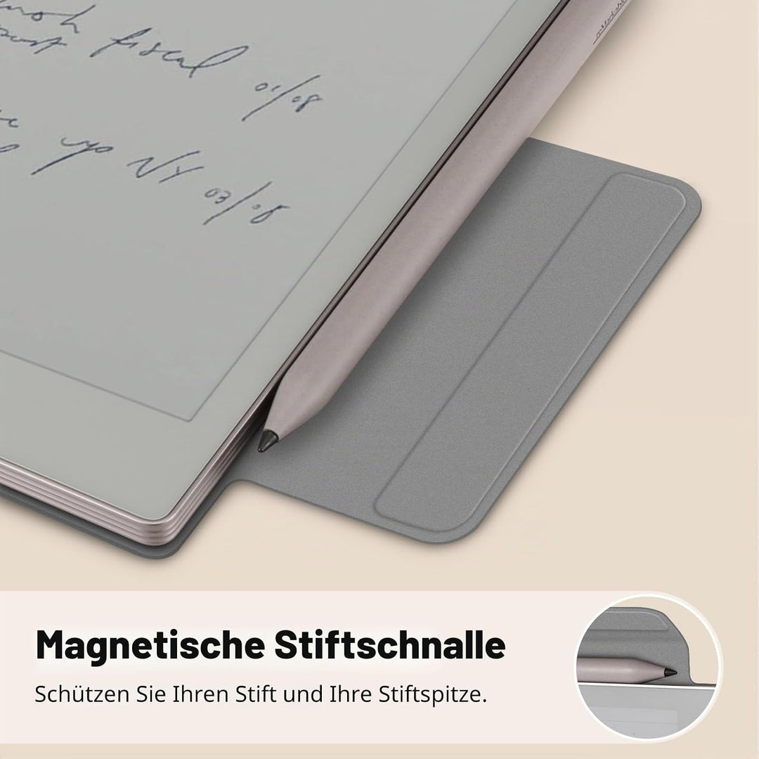 Fintie Hülle für Remarkable Paper Pro Move 7.3" 2025 mit Stifthalter, Hochwertiges PU-Material Leich