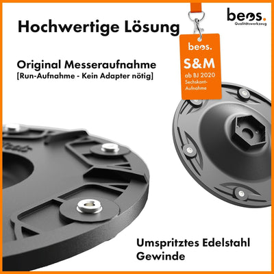 BEOS® PREMIUM Mähroboter Tuning-Messerteller für 6x Klingen - glasfaserverstärkte Messerscheibe - Dr