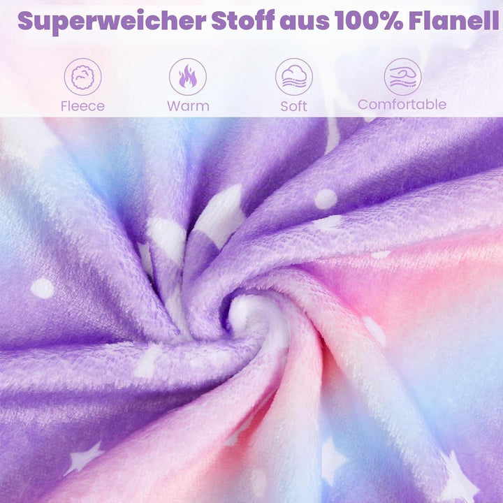 WYTbaby Bademantel Kinder Mädchen Flauschig Fleece bademantel mädchen Lange Ärmel Kinderbademantel m