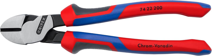 Knipex Kraft-Seitenschneider schwarz atramentiert, mit Mehrkomponenten-Hüllen 200 mm 74 22 200 Komfo
