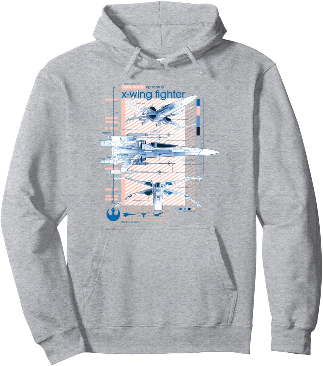 Star Wars: The Rise Of Skywalker X-Wing Schematic Pullover Hoodie