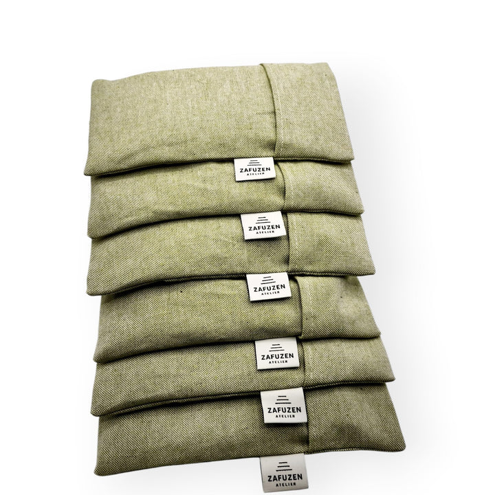 Augenkissen mit Abnehmbarem Bezug 6er Set – Naturbaumwolle und Lavendel – Professionelle Nutzung Yog