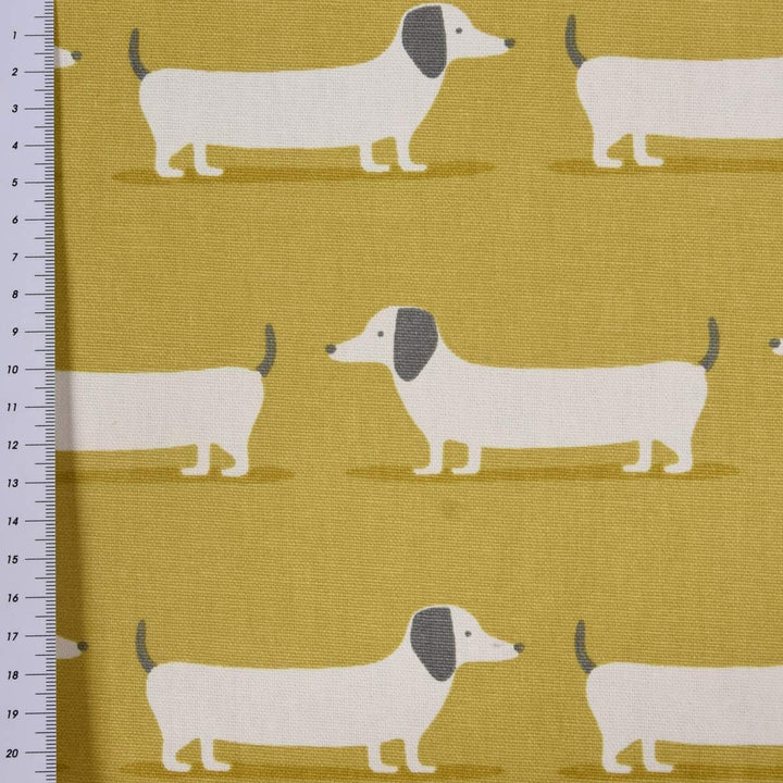 SCHÖNER LEBEN. Zugluftstopper Fryett`s Dackel Dachshund senf gelb, Auswahl:90cm Länge ca. 90x15x15cm