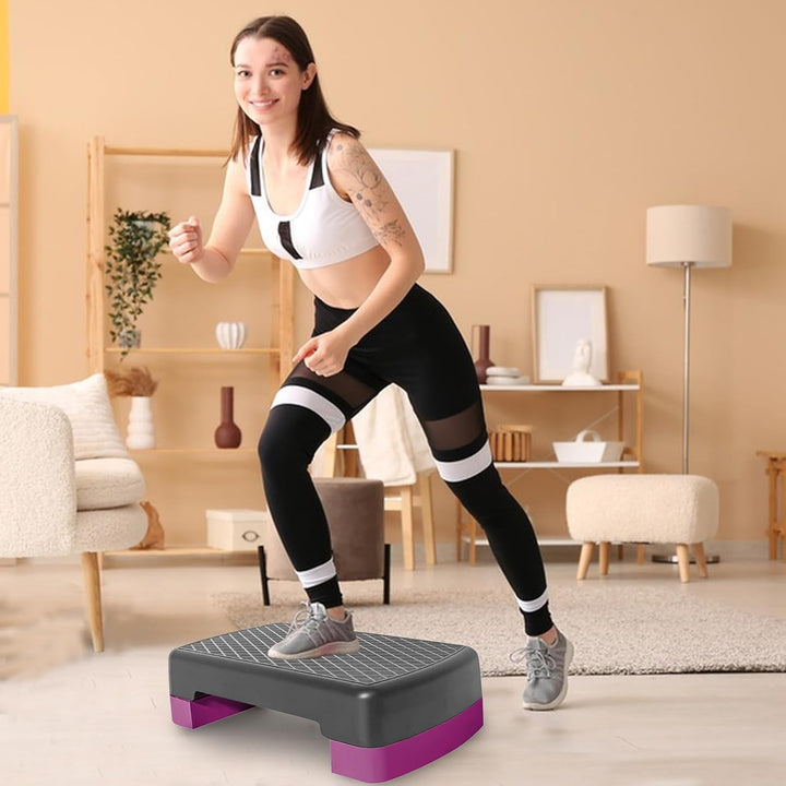 Höhenverstellbarer Stepper Für Workouts, Fitness Step, 45 Cm Rutschfeste Fitnessgeräte Für Zuhause,