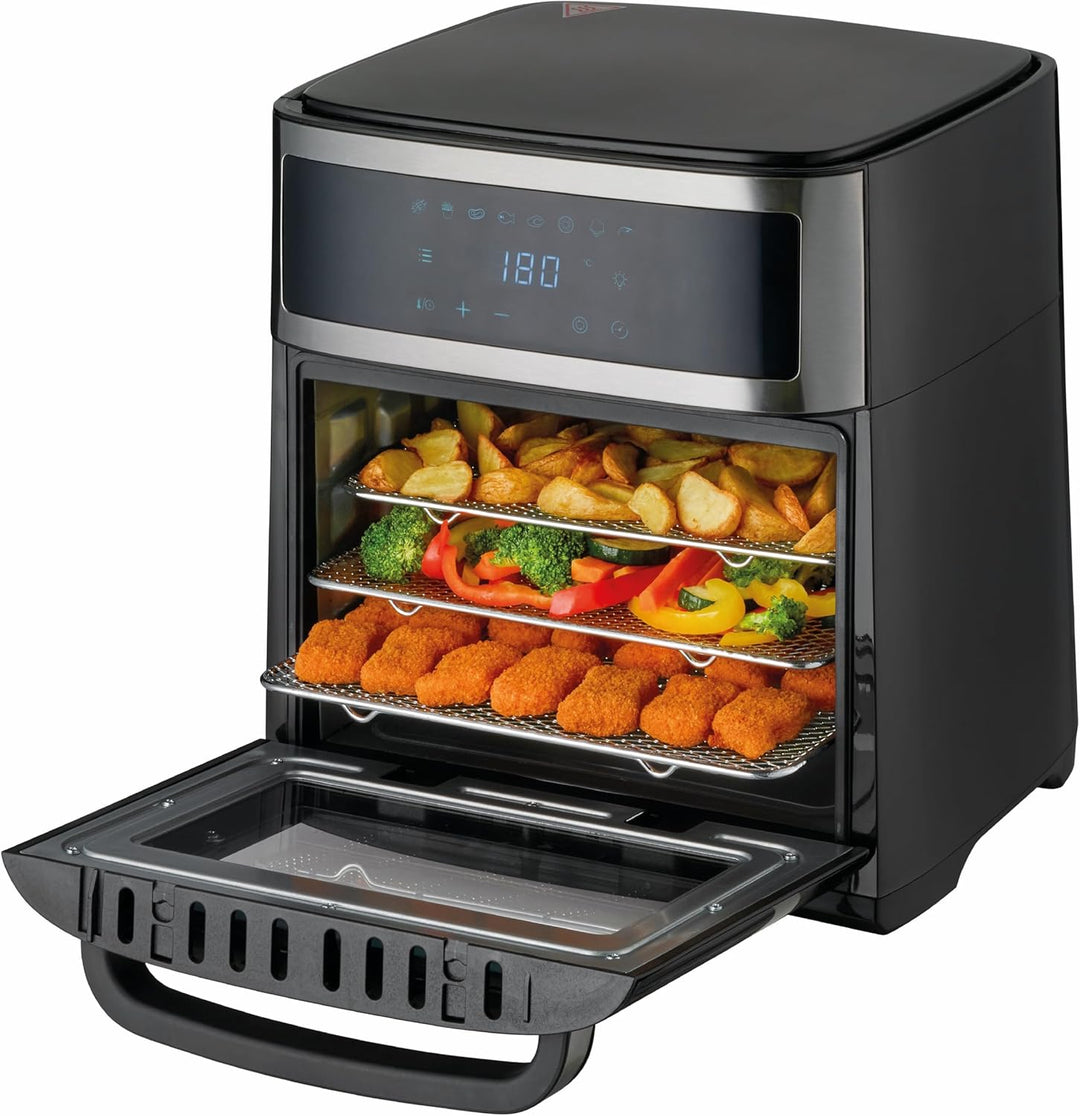 TZS First Austria Air Fryer Oven 13L | Digitalsteuerung | 8 Programme | Rotisserie | Innenbeleuchtun