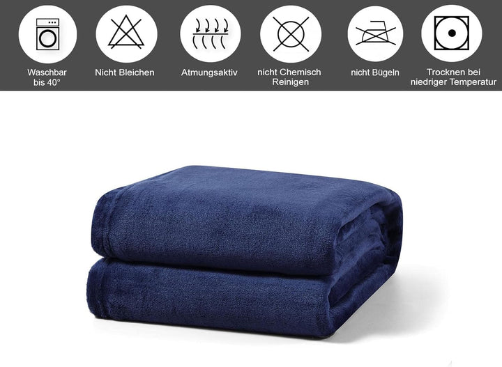 Buymax Flauschige XXL Kuscheldecke 230x270 cm Fleecedecke Super Flausch 1622 Gramm Überwurf Sofadeck