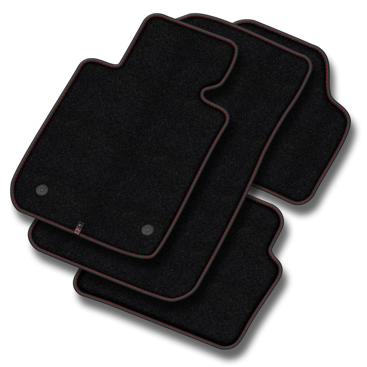 M MOTOS Velours Premium fussmatten Auto kompatibel mit BMW 3er E30 1982-1994 - Premium, Matt, Rot fu
