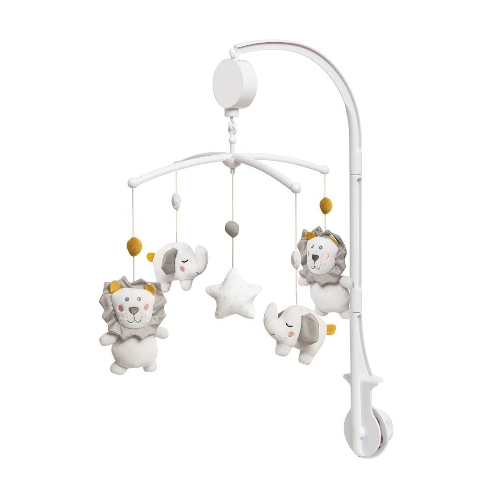 Interbaby - Musik-Mobile Löwe für Babys, Babybett Mobile mit weichen Kuscheltieren und beruhigender