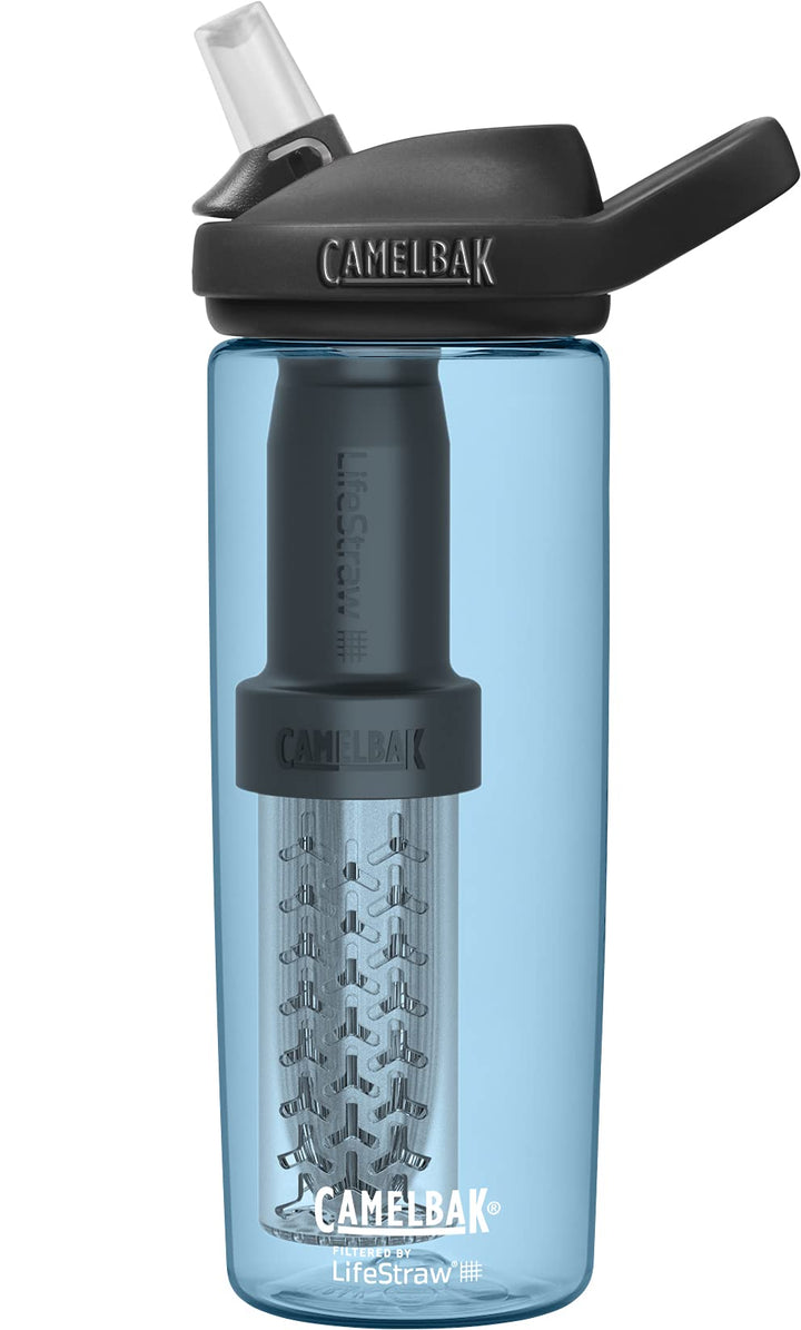 Camelbak Eddy+ gefiltert durch Lifestraw Water Bottle Echtes Blau Echtes Blau 600ML, Echtes Blau 600